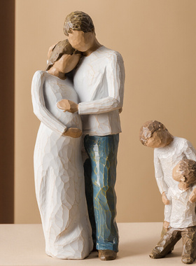 创意家居饰品简约树脂人物摆件客厅酒柜电视柜装饰小摆设雕塑礼物