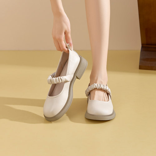 大东法式玛丽珍女鞋2025新款秋季女鞋软底小皮鞋低跟鞋粗跟单鞋子 - 图3