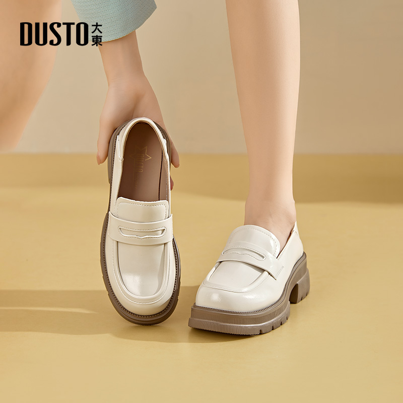 大东厚底乐福鞋女2025新款英伦风jk小皮鞋秋季百搭女款单鞋子女鞋 - 图2