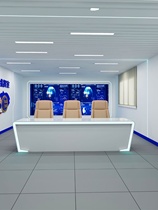 Control room monitoring desk in command center operating table customized duplex triptych technology sensation baking varnish console console
