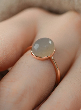 新款暮山紫烟紫戒指女小众轻奢设