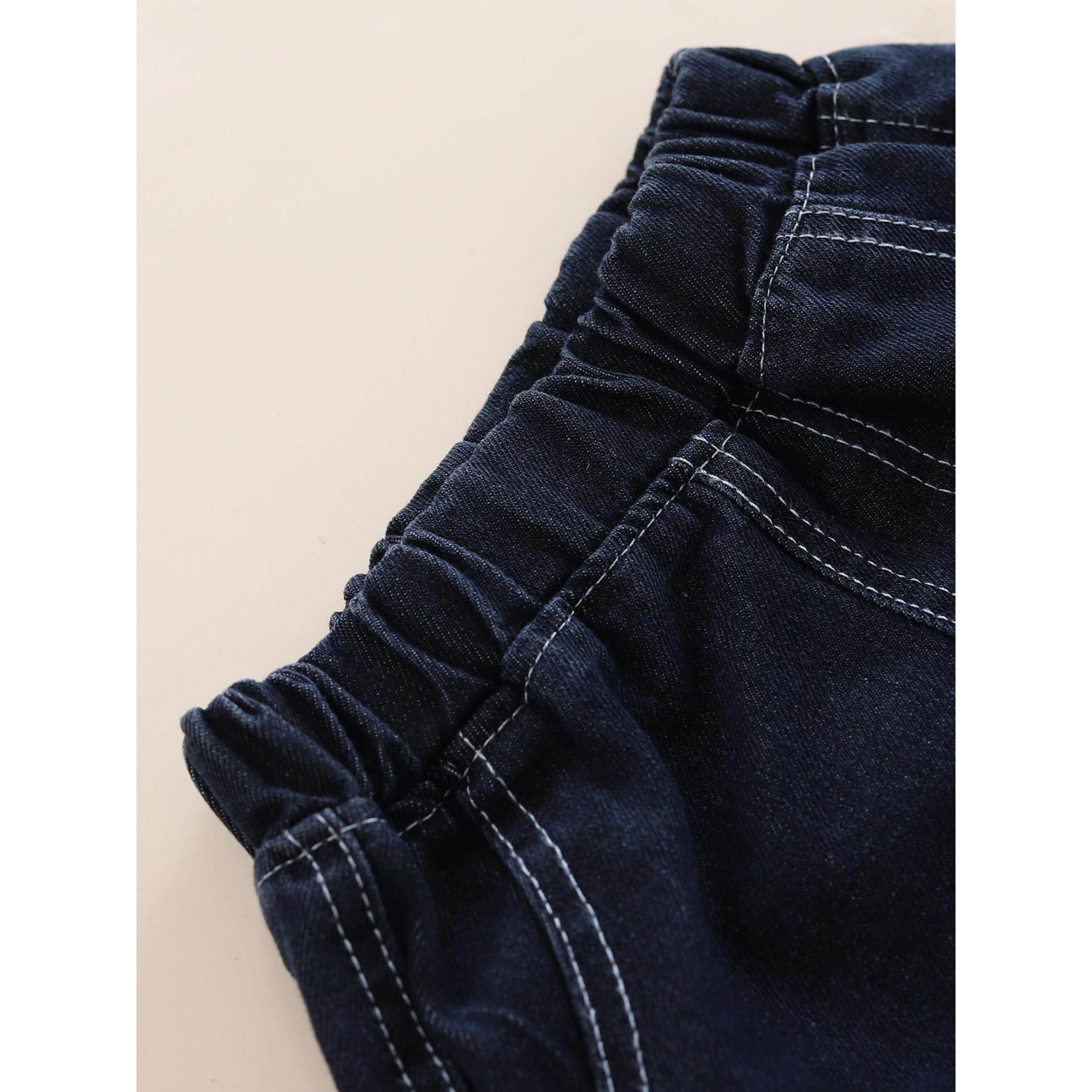 儿童牛仔裤男女宝宝春秋宽松休闲加绒工装束脚长裤子外穿百搭帅气,淘宝优惠券,粉丝福利购,淘宝优惠卷