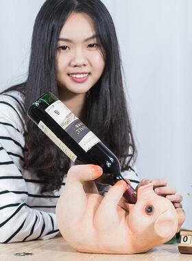 家点靓 欧式创意红酒架摆件家用葡萄酒架家居客厅家装酒柜装饰品