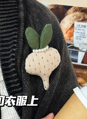 质量严选韩系复古布艺萌宠胸针发