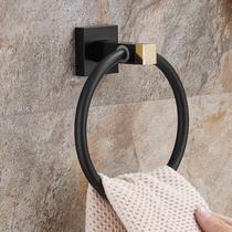 Toilet Free Punch Towel Ring Space Aluminum Wall-mounted Bathroom Towel Containing Ring Round Toilet Fur Towels