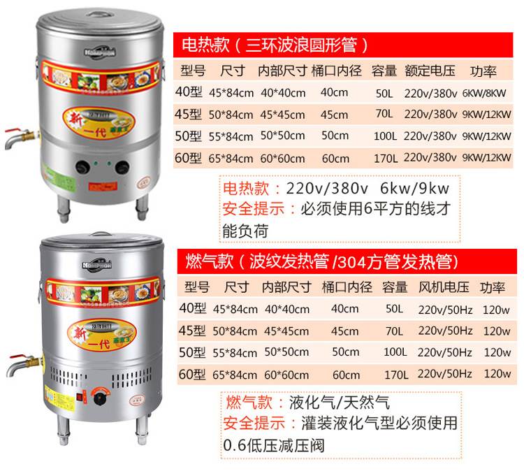 煮面炉商用燃气电热煮面桶下面桶节能保温煮面机蒸煮汤面粉锅-图2