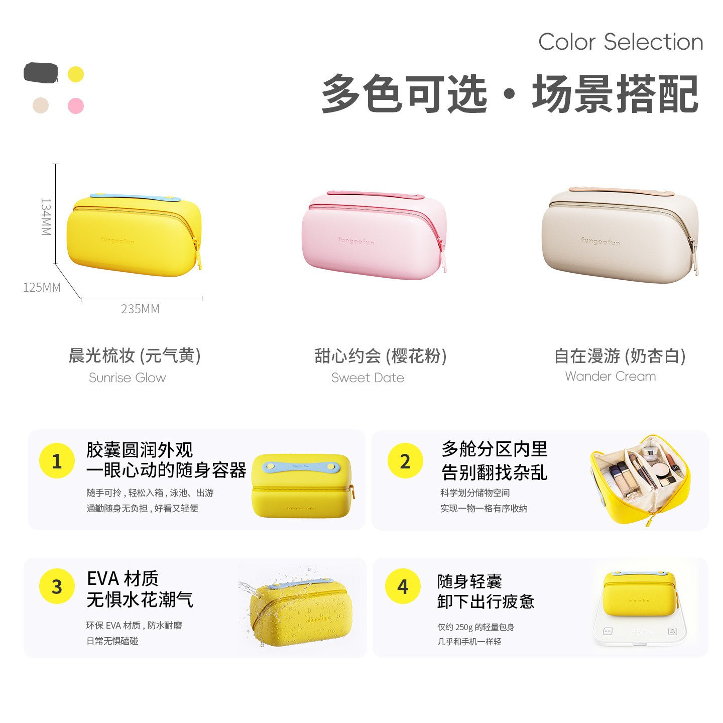 Convenient waterproof storage for women