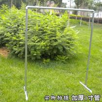 Zinc Plated Pipe Clothing Display Rack Landing Single Bar Ground Floor stand Shelves Night Market Stall Clothes Rack Detachable Hanger