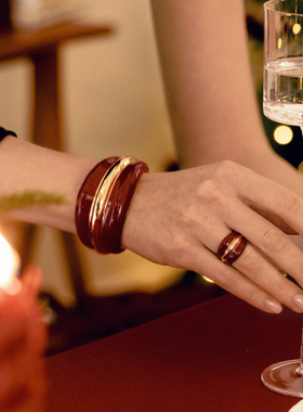 【蓝盈盈同款】RC Retro Chic意大利复古时尚首饰 奥斯珐琅手镯