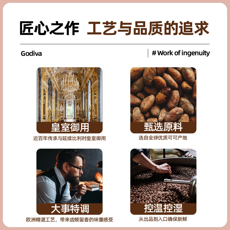 GODIVA歌帝梵牛奶黑巧克力夹心22颗结婚喜糖婚礼糖果婚庆伴手礼物