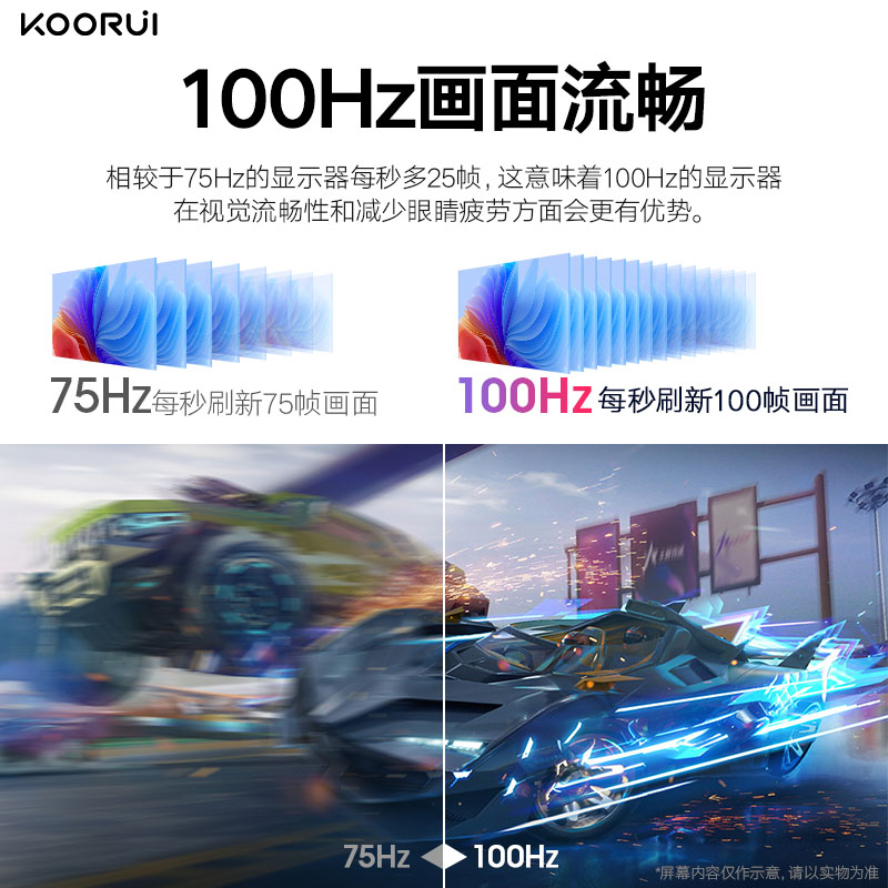 koorui 23.8英寸2K电脑显示器 100Hz办公 IPS显示屏广色域 科睿P4 - 图2