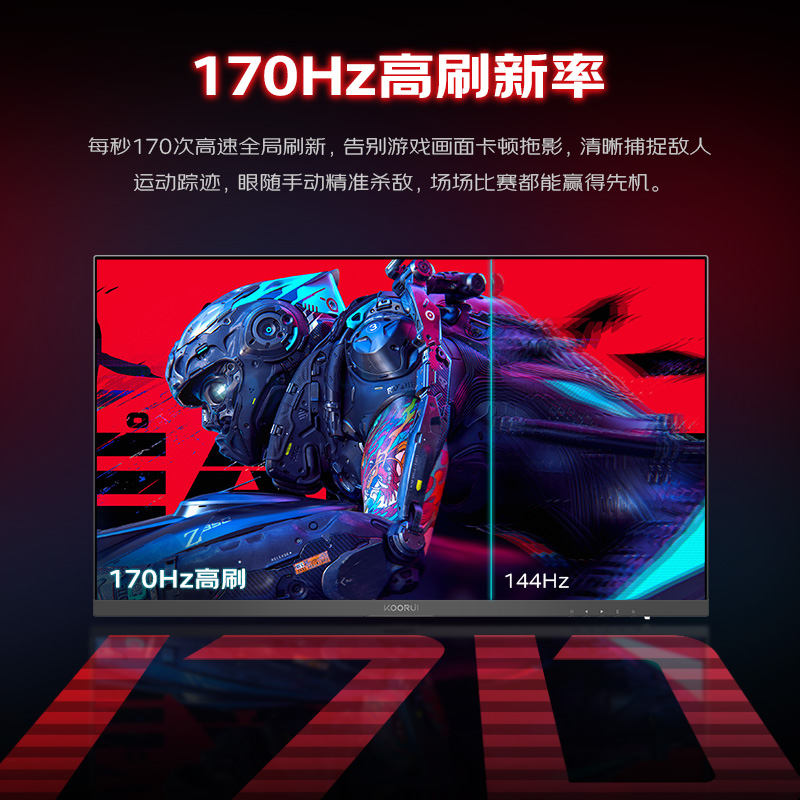 科睿27英寸2K高清FastIPS 170Hz电竞显示器HDR400旋转升降27E1QX - 图0