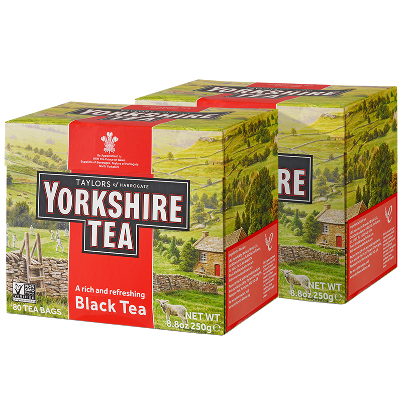 约克夏红茶英式茶包yorkshiretea英国进口约克郡泰勒奶茶粉下午茶 - 图0