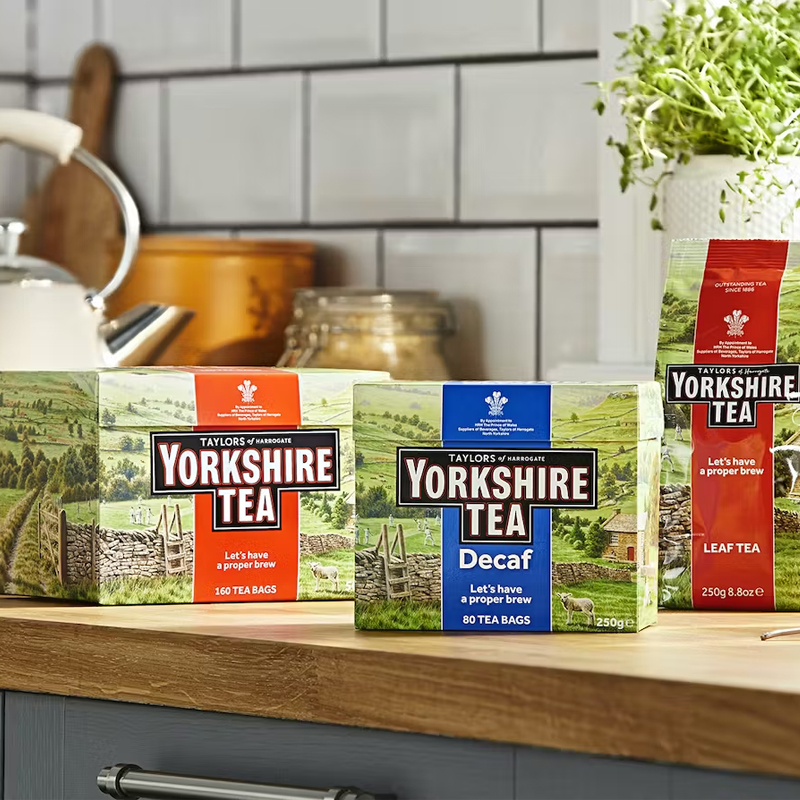 约克夏低咖啡因红茶yorkshiretea英国进口英式茶包泰勒奶茶decaf - 图0