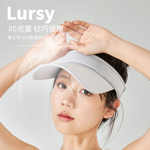 日本lursy 户外空顶防晒帽运动夏季防紫外线遮阳帽户外跑步网球帽 - 图2