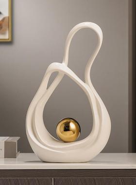 财源滚滚艺术摆件轻奢高档客厅酒柜电视柜玄关办公室装饰品高级感