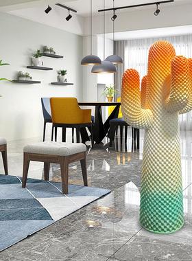 网红意大利小众仙人掌衣帽架家居客厅玻璃钢雕塑美陈高端装饰摆件