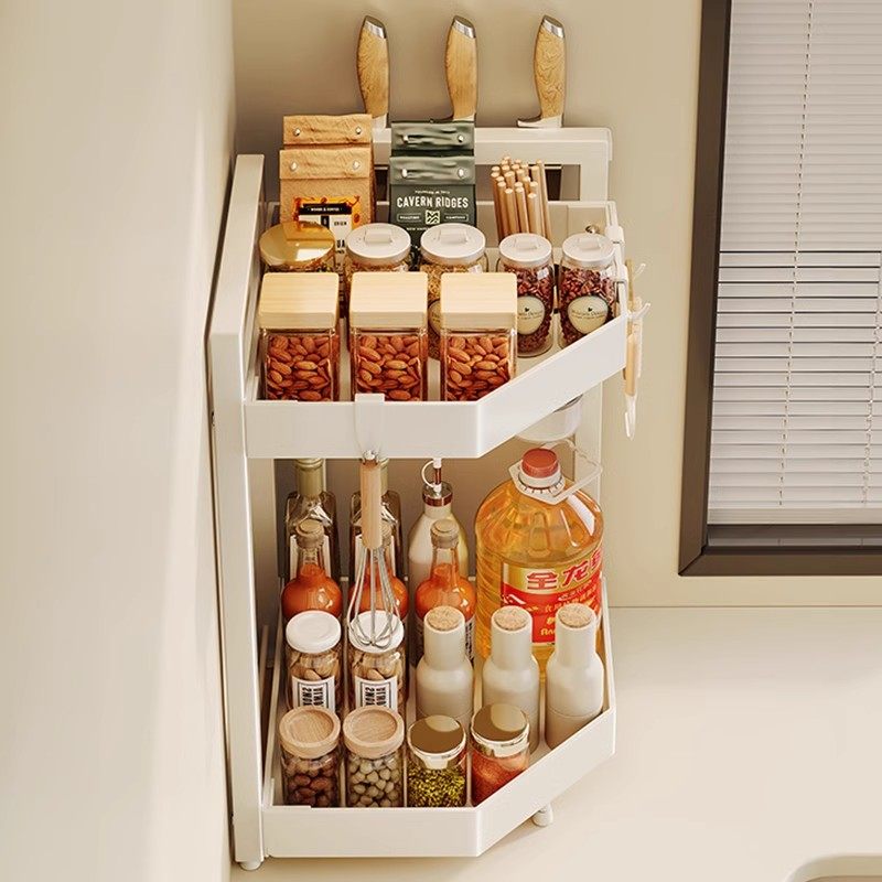 厨房多功能置物架台面墙角转角三角形调料品调味料收纳架子三角架,淘宝优惠券,粉丝福利购,淘宝优惠卷