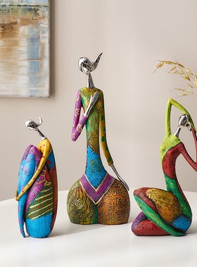 抽象艺术摆件轻奢家居客厅电视柜装饰品创意办公室桌面高级感小众