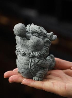 新中式创意泡泡龙家居桌面装饰治愈系摆件茶宠鱼缸造景工艺品礼品