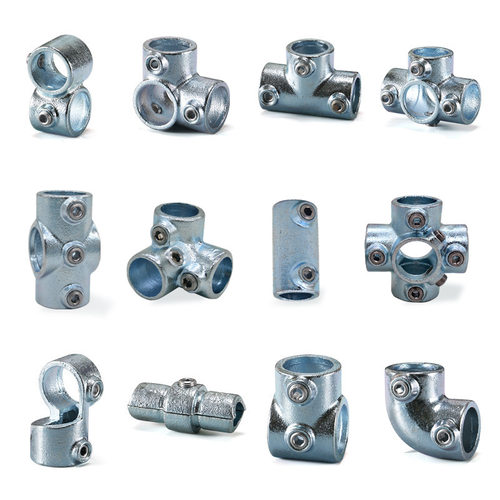 铸铁连接件镀锌钢管4分圆钢6分管紧固配件金属免焊接护栏1寸接头 - 图3