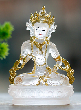 古法琉璃金刚萨埵藏式佛像摆件
