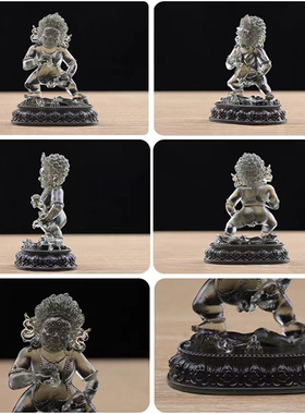 琉璃黄财神佛像五路财神爷摆件客厅黑白黄红绿财神供奉贴金多尺寸