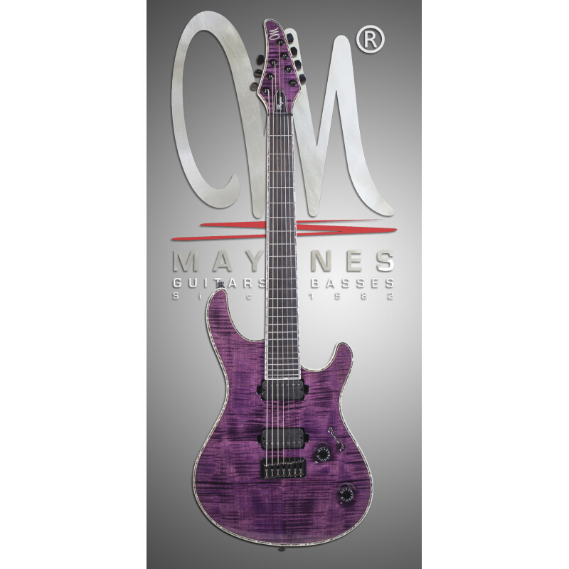 Mayones Regius7 Purple Flamed 波兰手工电吉他【多利乐器】 - 图3