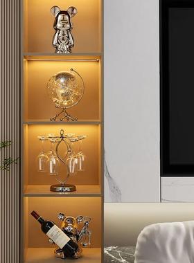 酒柜装饰品摆件套装红酒架子餐边柜暴力熊轻奢高档客厅电视柜家居