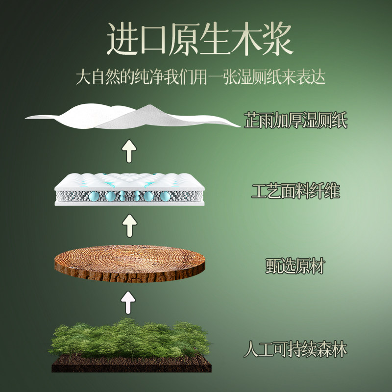 芷雨湿厕纸家庭实惠装女性擦屁屁股私处清洁加厚抗菌湿厕巾80抽