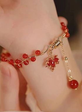 仙里仙气~国风红色枫叶手