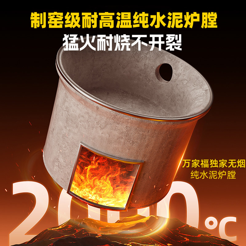 新款304不锈钢农村柴火灶家用移动铁锅无烟土灶台户外烧木柴火炉,淘宝优惠券,粉丝福利购,淘宝优惠卷