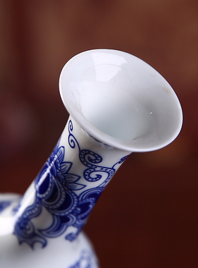 陶瓷复古风茶道小花器桌面摆件