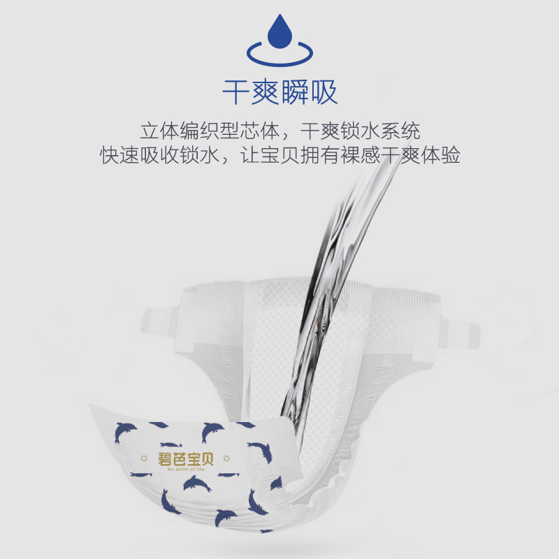 碧芭宝贝盛夏光年婴儿纸尿裤尿不湿装试用装尺码自选4片