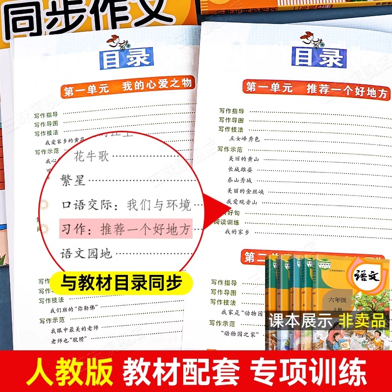 三年级同步作文下册人教版配套教材2025小学二年级四五六年级七年级中学思维导图写作技法示范素材积累