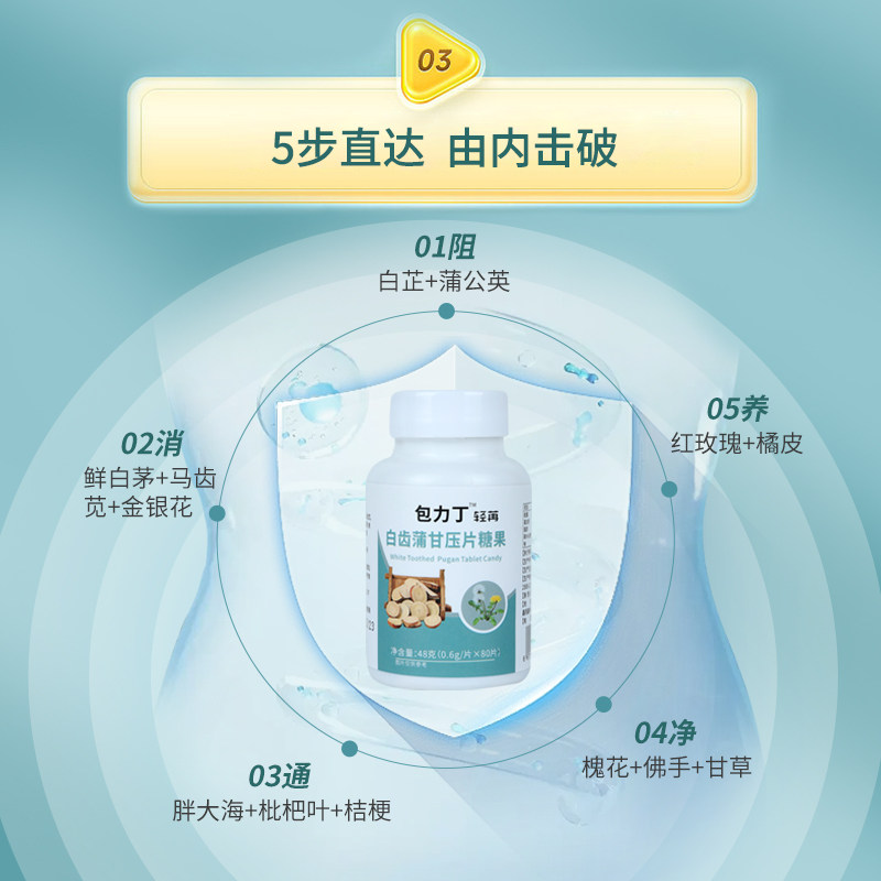 【包力丁片】官方旗舰店包立丁片药中植物素槲皮素维生素枇杷叶利,淘宝优惠券,粉丝福利购,淘宝优惠卷