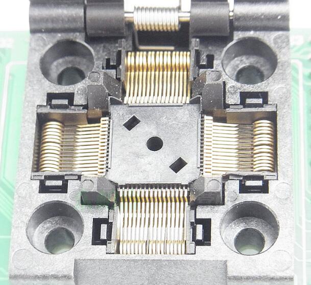 TQFP64烧录座 LQFP64转DIP64 间距0.5mm QFP64 单层板烧录座 - 图2