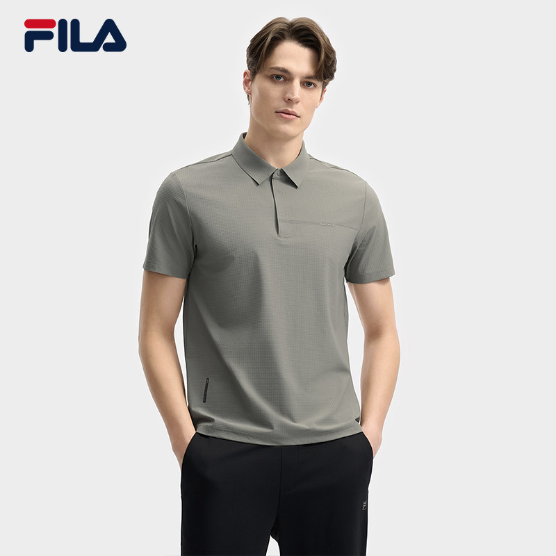 FILA 斐乐官方男子针织短袖POLO衫2025夏季新款休闲凉感防晒上衣,淘宝优惠券,粉丝福利购,淘宝优惠卷