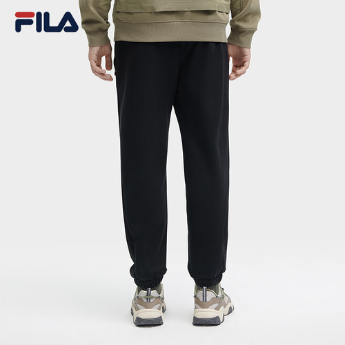 FILA 斐乐官方男士针织长裤秋新款时尚加绒收口运动裤休闲裤裤子 - 图1