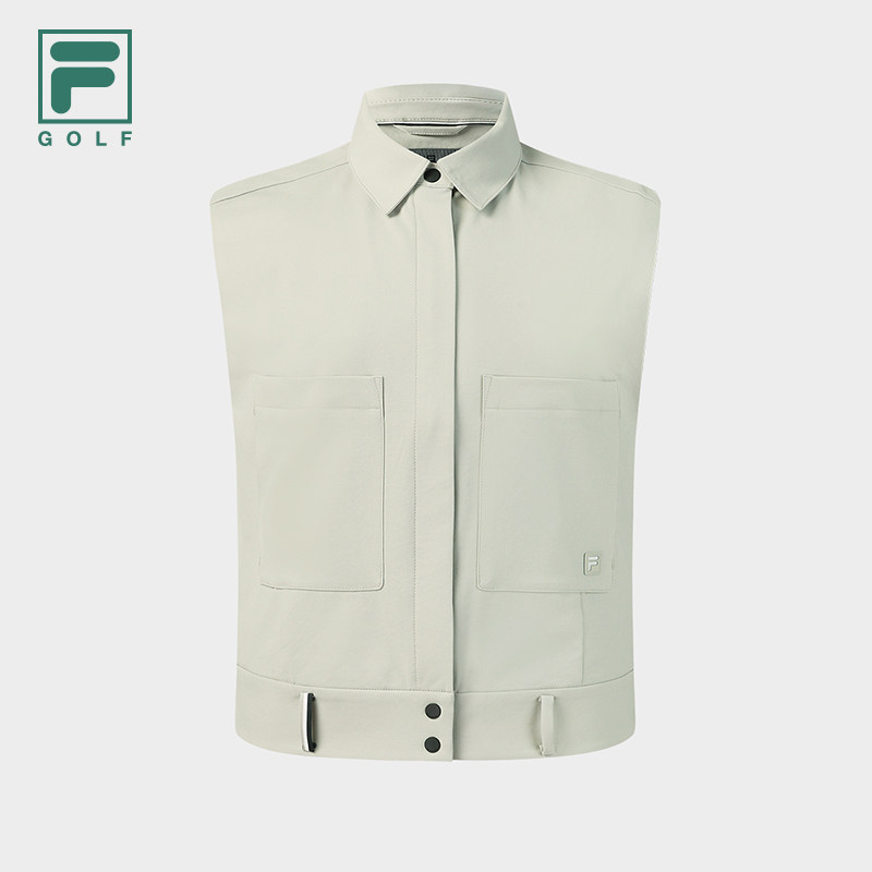 FILA 斐乐官方女士梭织马甲2026春季新款高尔夫运动基础无袖上衣,淘宝优惠券,粉丝福利购,淘宝优惠卷