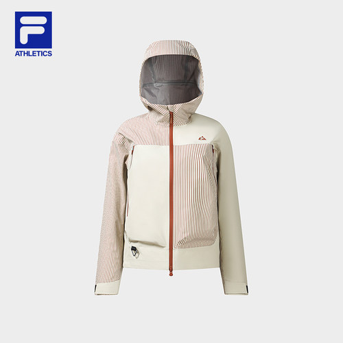 FILA 斐乐官方女士梭织外套2026秋新款户外运动舒适百搭连帽上衣 - 图0