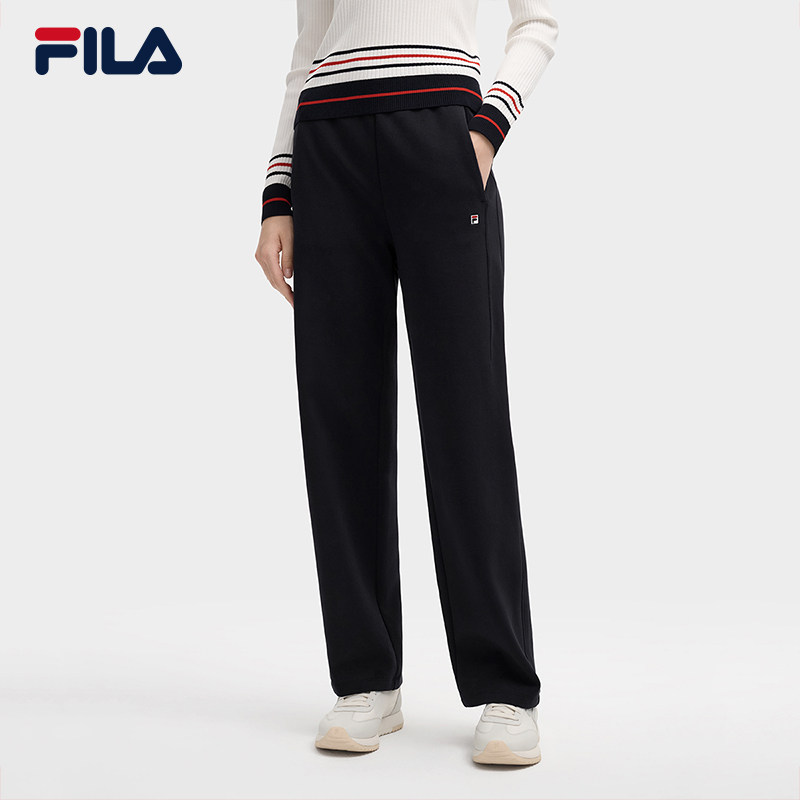 FILA 斐乐官方女士针织长裤2025秋季新款时尚百搭简约舒适YODAR裤,淘宝优惠券,粉丝福利购,淘宝优惠卷