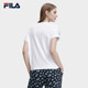 FILA official women's short-sleeved T-shirt 2023 summer casual print cool ice silk breathable top