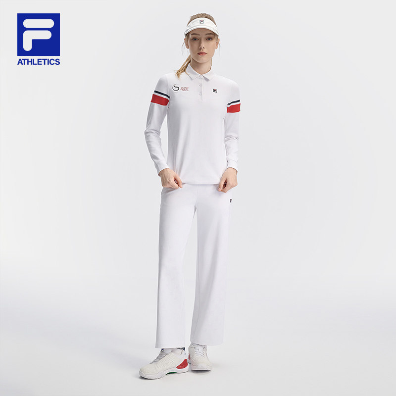 FILA 斐乐官方女士针织长裤2024冬季新款网球运动简约基础阔腿裤,淘宝优惠券,粉丝福利购,淘宝优惠卷