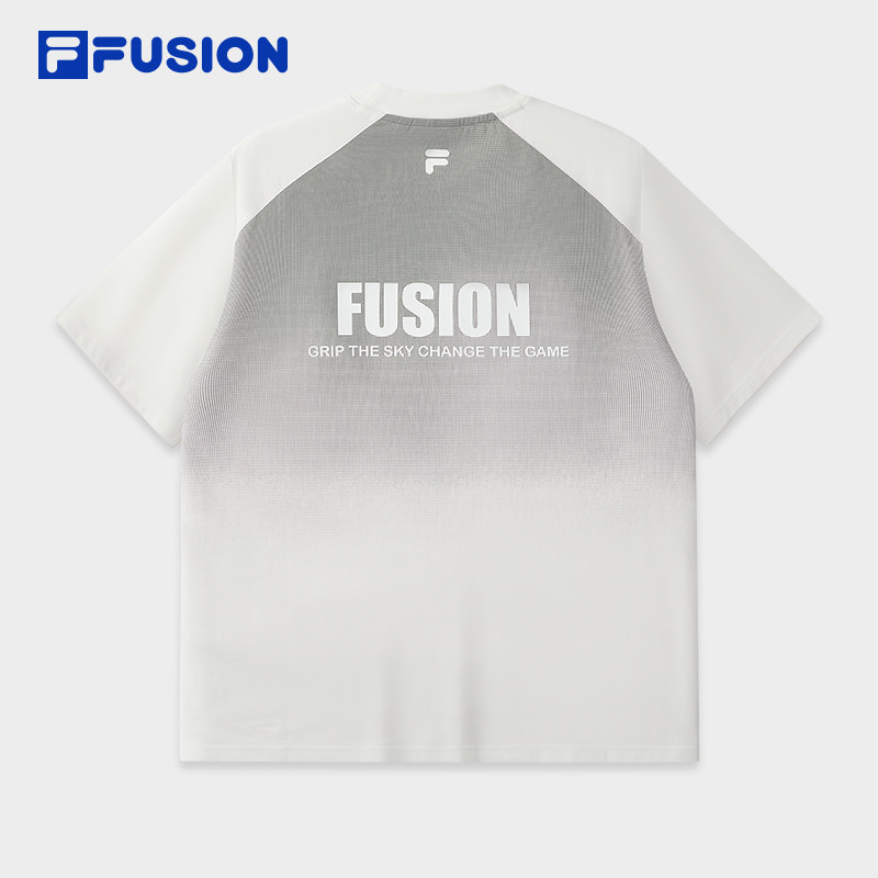 FILA FUSION斐乐潮牌男子针织短袖衫2025秋季新款休闲速干凉感T恤,淘宝优惠券,粉丝福利购,淘宝优惠卷