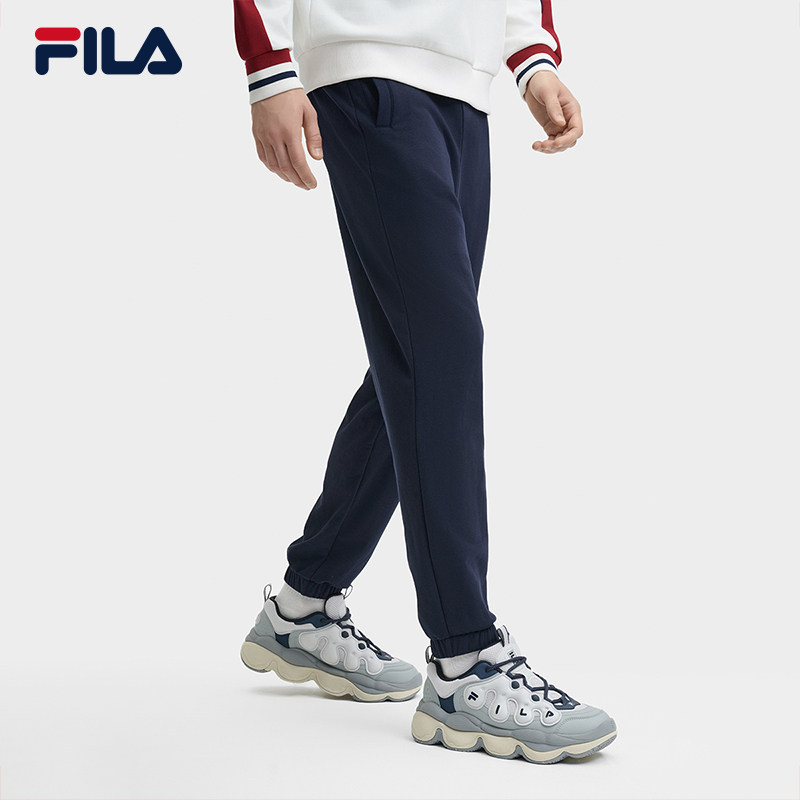 FILA斐乐官方男士针织长裤2024冬季新款百搭舒适休闲收口男运动裤,淘宝优惠券,粉丝福利购,淘宝优惠卷