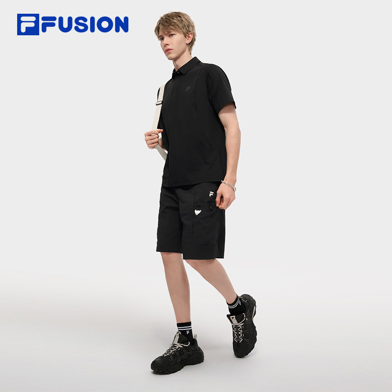 FILA FUSION斐乐潮牌男子针织短袖POLO衫2025秋新款宽松速干上衣,淘宝优惠券,粉丝福利购,淘宝优惠卷