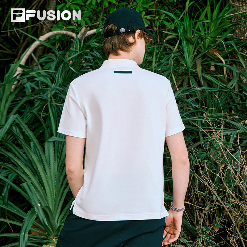 FILA FUSION斐乐潮牌男士针织短袖POLO衫2025夏新款时尚休闲T恤,淘宝优惠券,粉丝福利购,淘宝优惠卷