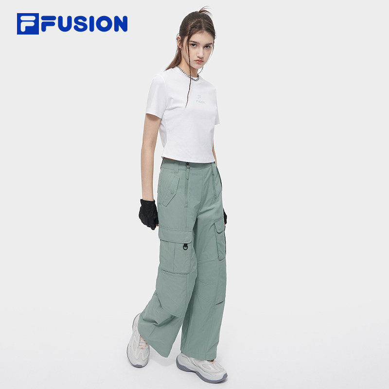 FILA FUSION斐乐潮牌短袖T恤女2024夏季新款上衣,淘宝优惠券,粉丝福利购,淘宝优惠卷