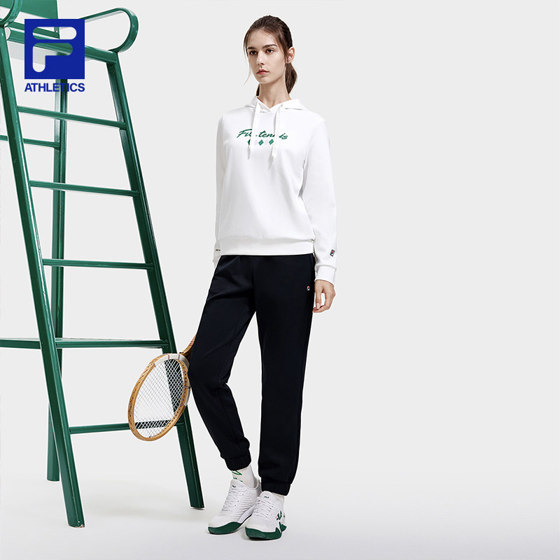 FILA 斐乐官方女子针织长裤2023春季基础简约收口网球运动裤,淘宝优惠券,粉丝福利购,淘宝优惠卷